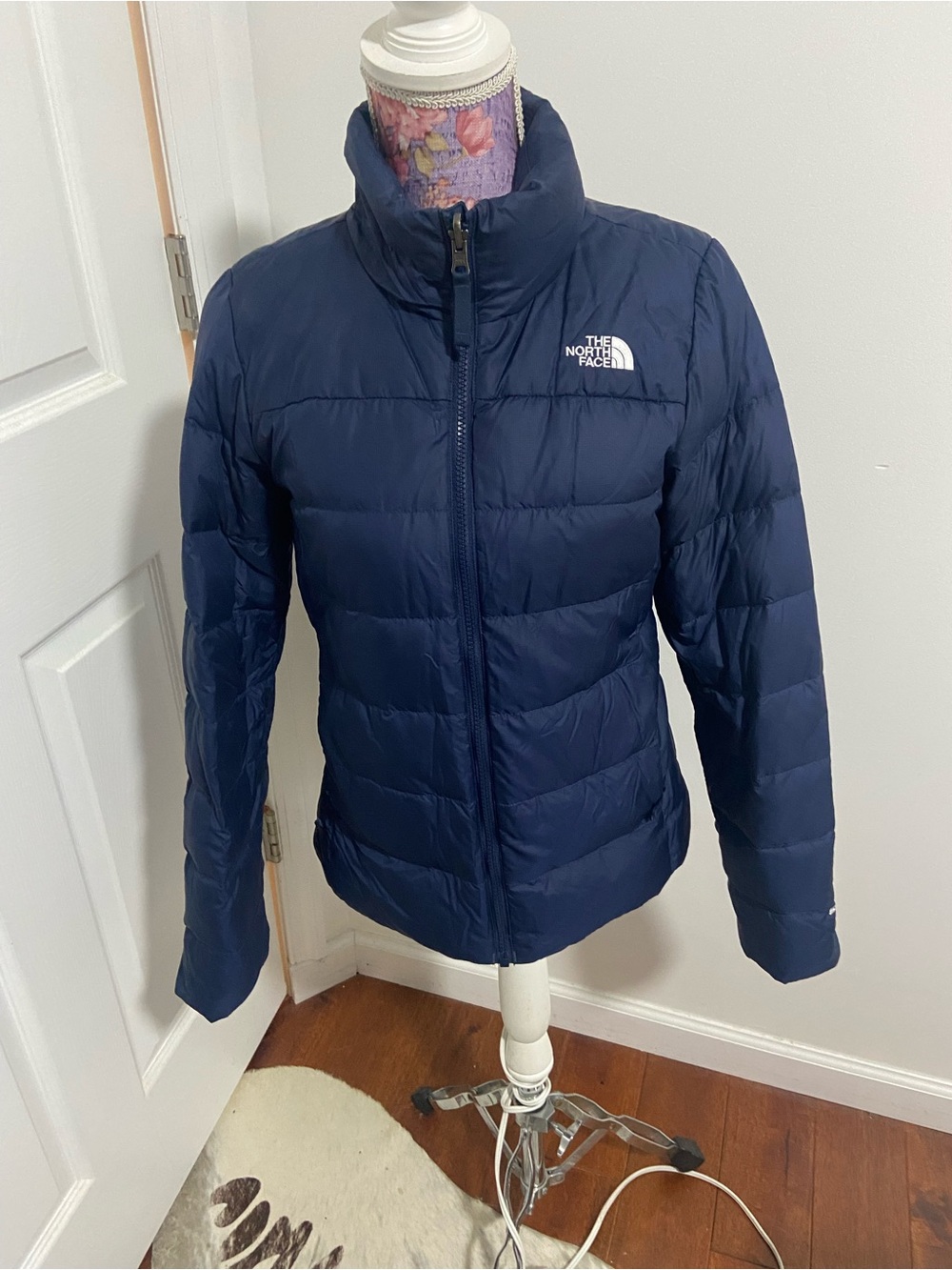 North face women’s 550 down navy puffer coat jacket XS